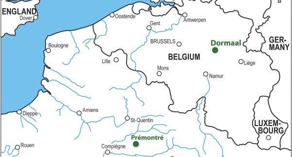 Locality of Dormaal, Belgium, finding place of the fossil and type specimen of the new species Dollogekko dormaalensis.