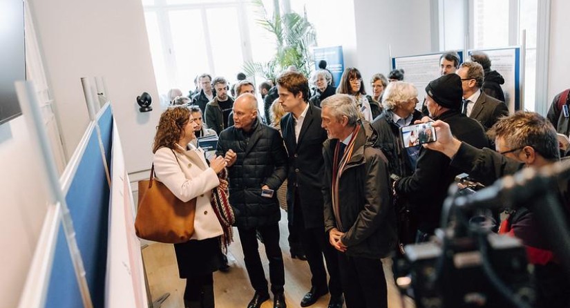 Inspirerende gesprekken bij de opening van het Klimaatcentrum.