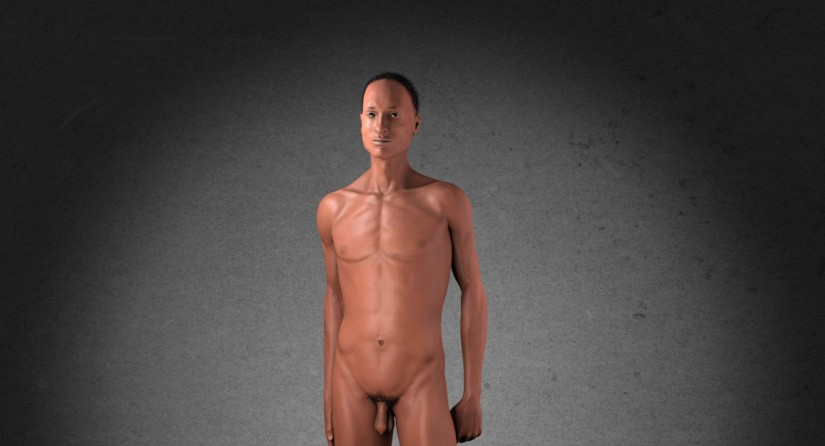 Virtual reconstruction of The human, the only survivor
